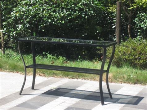 Buy Outdoor Aluminum Riviera Console Patio Table Black Online At