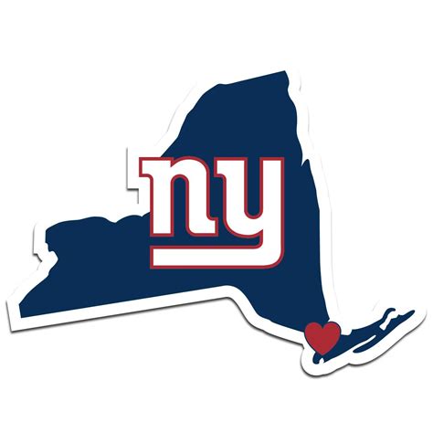 New York Giants Home State Decal New York Giants Logo Nfl New York