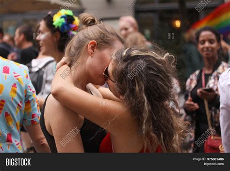Two Girls Kissing Image Photo Free Trial Bigstock
