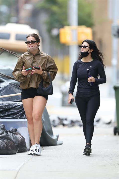 KOURTNEY KARDASHIAN And ADDISON RAE Out In New York Kourtney Kardashian Fashion