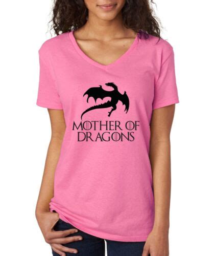 Game Of Thrones Mother Of Dragons V Neck Womens T Shirt Khaleesi