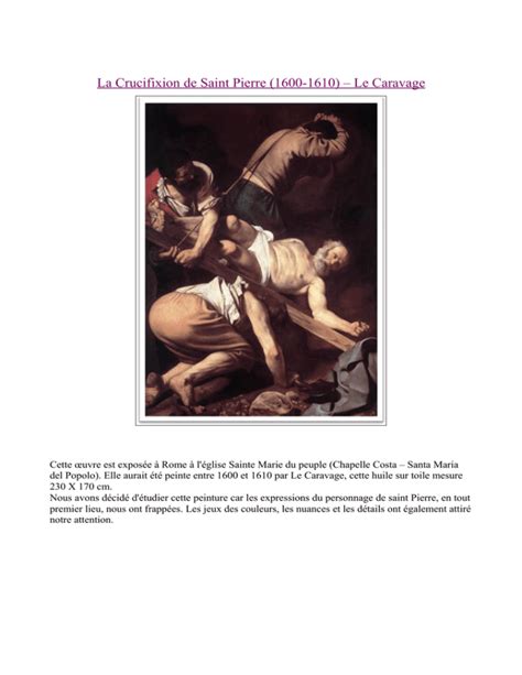 La Crucifixion De Saint Pierre 1600