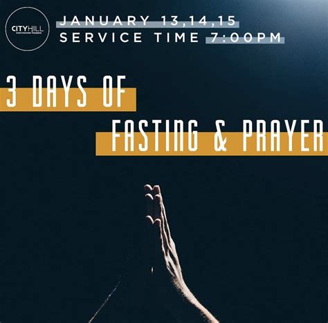 3 Days Of Fasting And Prayer Cityhill Churchnorthshore