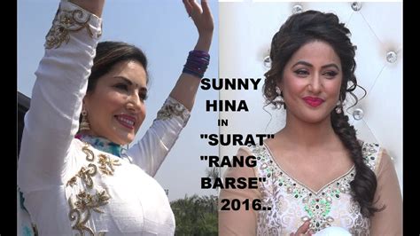 Sunny Leone Hina Khan In Gujarati Holi Surat Rang Barse2016 Full Event Glimpse By A2