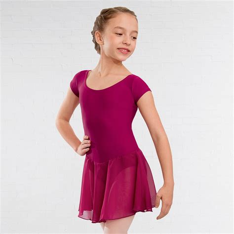 1st Position Milly Voile Skirted Cap Sleeve Leotard Rose Dancewest