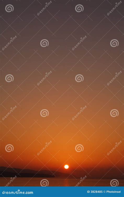 Orange Sunset Stock Image Image Of Reflect Horizon Sundown 3828485