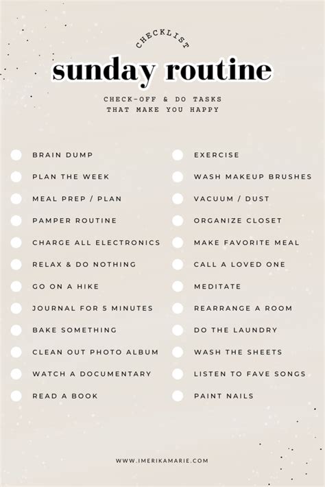 The Perfect Sunday Routine To Reset Your Life Free Checklist In 2021 Sunday Routine Self