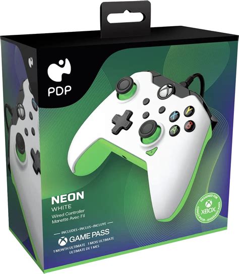 Pdp Wired Controller Neon White Exotique
