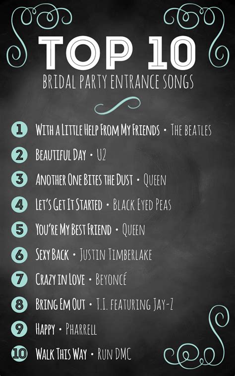 But the bride entrance song is one of the most important songs, as it will set the tone for the we know it can be tough to browse through so many wedding entrance song selections, so we did the. Top 10 bridal party entrance songs