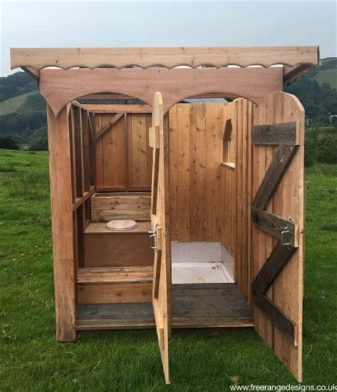 Instead of a regular sewer hookup, waste is stored in a cassette tank that can be easily removed and emptied as needed. camping shower and compost toilet | Outdoor toilet ...