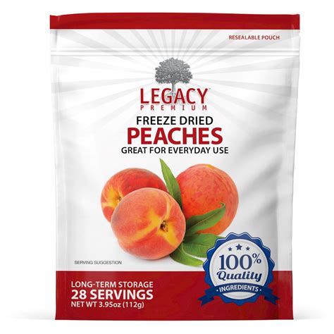 Freeze Dried Peaches 28 Serving Madebyusa