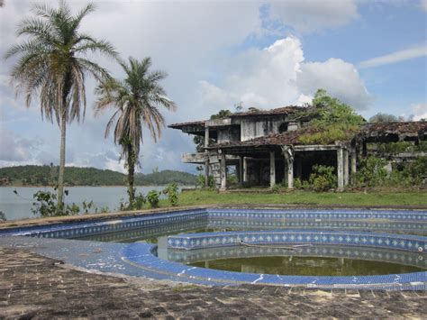 Pool And View Of What Is Left Of The Mansion Pablo Escobars