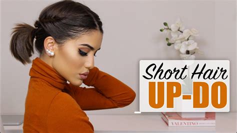 Whether you have curly hair, love a side braid, want to create more volume, or use that bobby pin stash you've been holding on to, the following easy celebrity updo hairstyles are perfect for. Easy Short Hair Updo! - YouTube