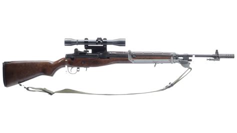 Springfield Armory Inc M1a Semi Automatic Rifle With Scope Rock