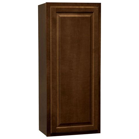For a 52 linear feet, (approx 10 base cabinets and 7 wall cabinets) he quoted $32,600. Hampton Bay Hampton Assembled 18x42x12 in. Wall Kitchen Cabinet in Cognac-KW1842-COG - The Home ...