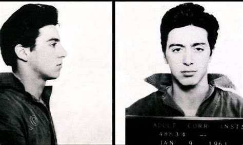 Al Pacino Mugshot Circa 1961 Celebrity Mugshots Mug Shots Al Pacino