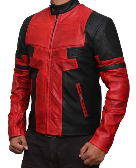Deadpool Jacket Ryan Reynolds Red And Black Leather Jacket Iendgame
