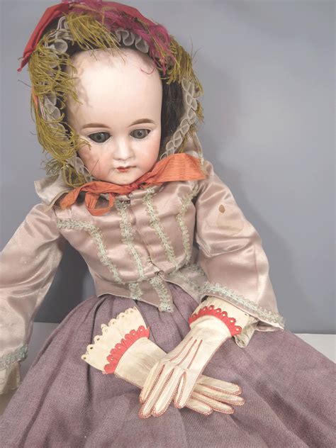Antique Doll Gloves Kid Leather Victorian Era Doll Gloves Doll