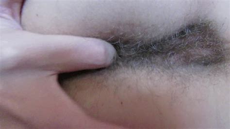 Close Up Hairy Asshole Teasing And Fingering