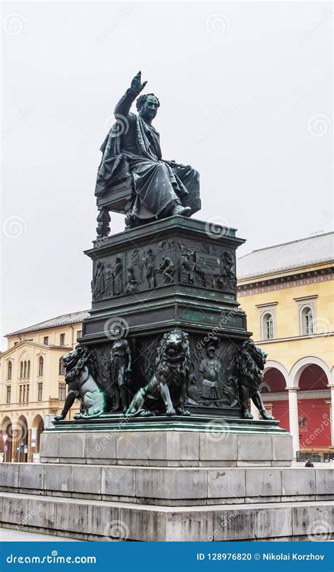 Statue Of King Maximilian Joseph 1835 By Christian Daniel Rauch Stock