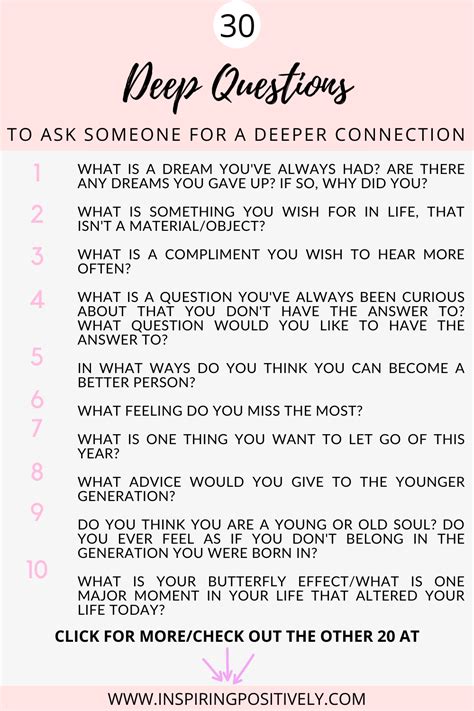 30 Deep Questions To Ask Someone For A Deeper Connection Deep