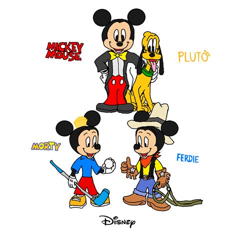 Mickey Mouse Pluto And Morty And Ferdie Walt Disney Golfer And