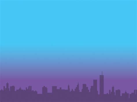 A Purple City Powerpoint Templates Buildings And Landmarks Free Ppt