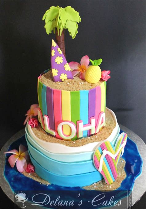 Top Review Birthday Cake Hawaiian Theme Idealitz