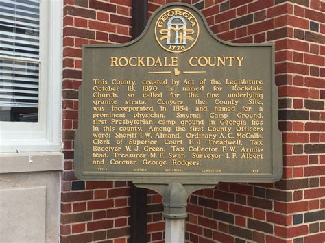 Rockdale County Historic Sign Conyers Georgia Paul Chandler June