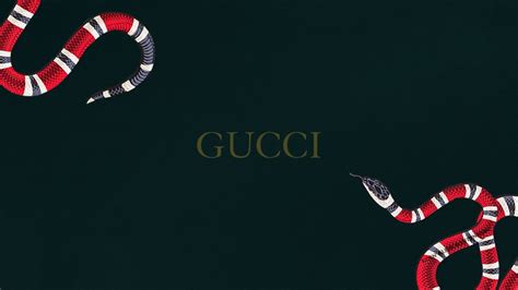 Gucci Word With Red Black Snake In Green Background Hd Gucci Wallpapers Hd Wallpapers Id 49025