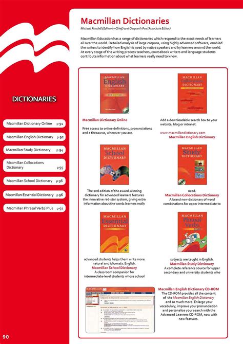 Calaméo Macmillan 2011 Catalogue Dictionaries
