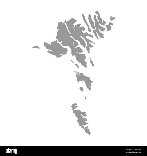 Silueta S Lida Del Mapa Vectorial De Las Islas Feroe Imagen Vector De Stock Alamy