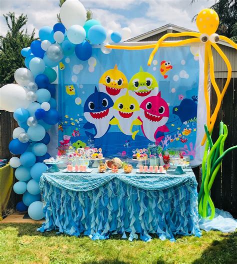 Under The Sea Shark Themed Birthday Party Decorations