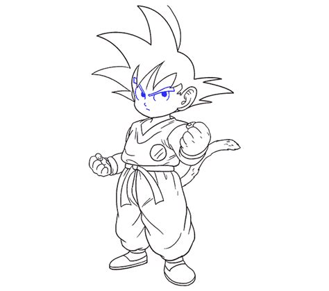 How To Draw Goku In A Few Easy Steps Easy Drawing Guides Goku