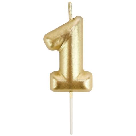 Gold Number 1 Birthday Candle Number Candles Birthday Tall Birthday