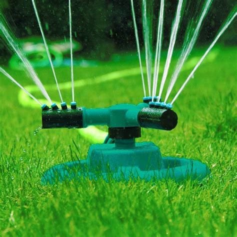 Garden Sprinkler Automatic Lawn Water Sprinkler 360 Degree 3 Arm