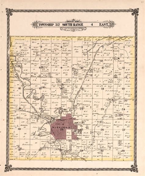 1882 Atlas Cowley County Plat Maps Kansas Genealogy History Land Dvd