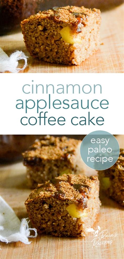 Paleo Cinnamon Applesauce Coffee Cake