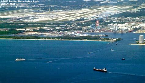 Port Everglades And Ft Lauderdale Hollywood Intl Airport Airport Aerial