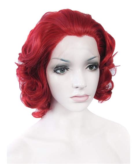 Lace Wig Synthetic Lace Front Wig Short Curly Fire Red 10inch Wig Red Ck11z0lud1h