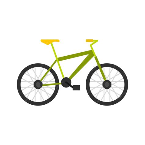 Icono De Bicicleta Verde En Estilo Plano Aislado En Ilustración De