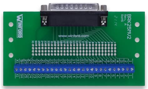 Db25 Breakout Board With Screw Terminals Winford Engineering
