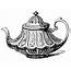 Free Vintage Clip Art  2 Ornate Teapots The Graphics Fairy