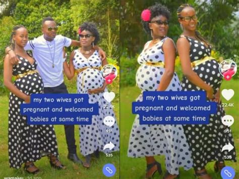 man who married 2 wives rejoices as they get pregnant give birth same time skabash