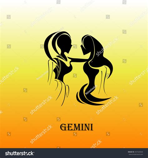 Gemini Zodiac Sign Stock Vector Royalty Free 357420530 Shutterstock