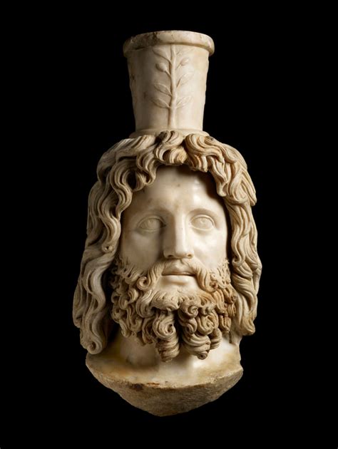 Marble Head Of Serapis Wearing A Modius Grain Measure Ad 180200 43