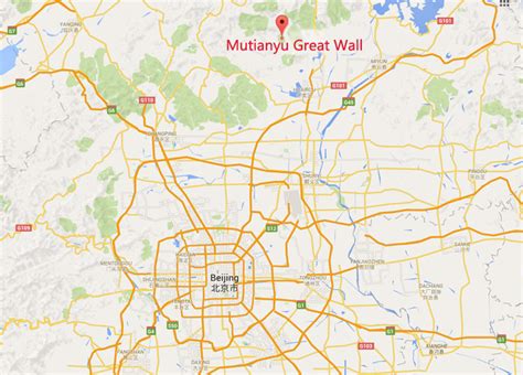 Mutianyu Great Wall Features Transfer Map Beijing Great Wall Tour
