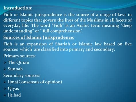 Important source of islamic law next to the qur'an and that they also give fuller teachings of. Sources of Islamic law