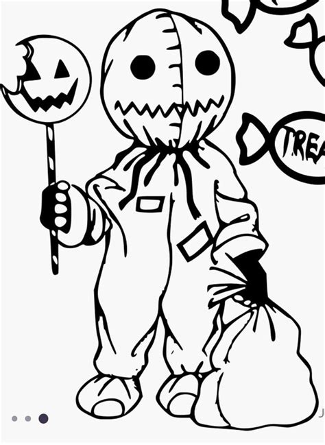 Sam Trick R Treat Svg Halloween Stencils Coloring Pages