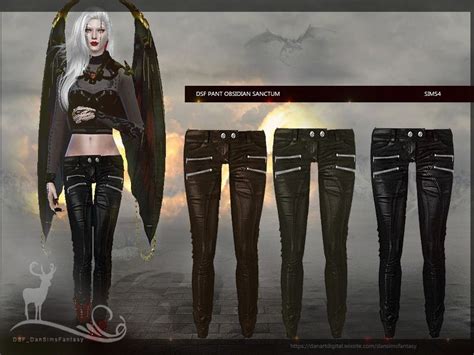The Sims 4 Gothic Dsf Pant Obsidian Sanctum Punk Outfits Sims Sims 4